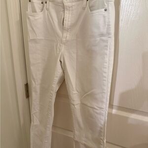 J. Crew Women's White High-Rise Skinny Jeans